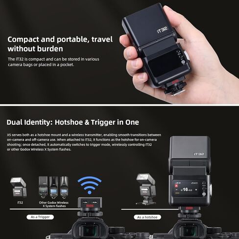 Godox X5C TTL HSS Wireless Flash Trigger for Canon | TTL support with 1/8000s high speed sync. 2.4G wireless transmission for stable reliable signal. in Kuwait
