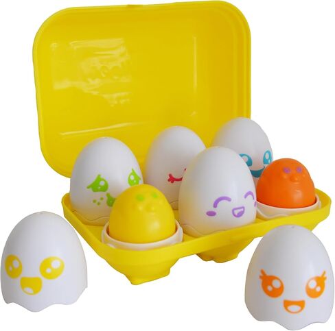 TOMY Toomies Hide & Squeak Eggs Toddler Toys - Matching and Sorting Games - Toddler Sensory Toys for Hand Eye Coordination and Color Recognition - Ages 6 Months and Up in Kuwait