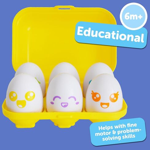 TOMY Toomies Hide & Squeak Eggs Toddler Toys - Matching and Sorting Games - Toddler Sensory Toys for Hand Eye Coordination and Color Recognition - Ages 6 Months and Up in Kuwait