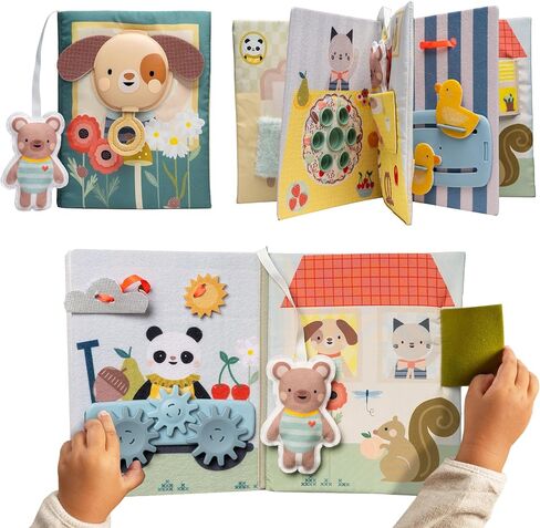 Taf Toys Home Busy Book for Toddlers 1-3 Interactive Educational Learning Quiet Book, Montessori toys for Boy Girl Birthday Gift, Ideal Toddler Busy Book for 1 Year Old Busy Board Quiet Activity Books in Kuwait