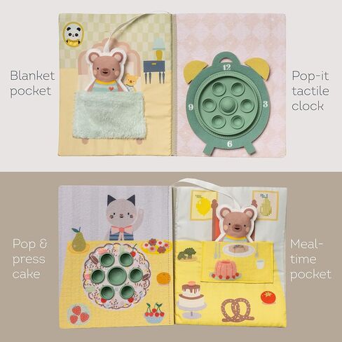 Taf Toys Home Busy Book for Toddlers 1-3 Interactive Educational Learning Quiet Book, Montessori toys for Boy Girl Birthday Gift, Ideal Toddler Busy Book for 1 Year Old Busy Board Quiet Activity Books in Kuwait