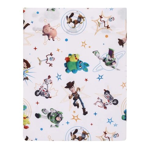 Disney Toy Story It's Play Time Blue, Green, Red, and Yellow, Woody and Buzz 4 Piece Toddler Bed Set - Comforter, Fitted Bottom Sheet, Flat Top Sheet, and Reversible Pillowcase in Kuwait