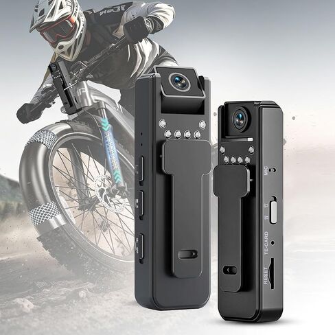 Mini Body Camera with Audio and Video Recording, Mini Wearable Body-Worn Action Camera, HD 1080P, Night Vision, Pocket Body Mount Anywhere Camcorder for Security, Work, and Travel Recording, Black in Kuwait
