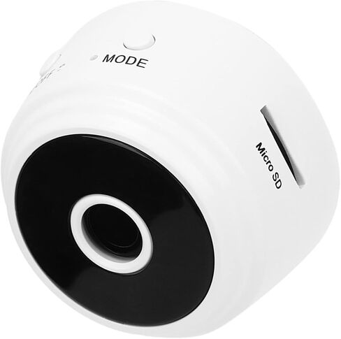Mini Camera, 1080P Security Camera with Night Mode Motion Detection, Magnetic Sports Camera with Built in Battery, for Pet Baby Elderly Nanny Outdoor (White) in Kuwait