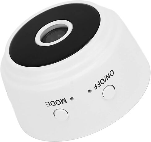 Mini Camera, 1080P Security Camera with Night Mode Motion Detection, Magnetic Sports Camera with Built in Battery, for Pet Baby Elderly Nanny Outdoor (White) in Kuwait