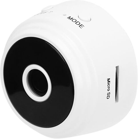 Mini Camera, 1080P Security Camera with Night Mode Motion Detection, Magnetic Sports Camera with Built in Battery, for Pet Baby Elderly Nanny Outdoor (White) in Kuwait