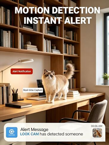HD 1080P Camera WiFi, Wireless Wall Outlet Cam with Motion Detection, Free SD Card, Loop Recording,No Audio Indoor Nanny Cameras for Home Security/Office/Baby & Pet in Kuwait