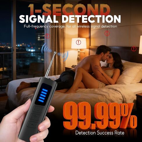 Hidden Camera Detectors, Anti-spy Camera Detector, Wireless Signal Scanner & Hidden Devices Detector for Office/Car/Bathroom/Hotel. 5 Sensitivity Levels, 5 Detection Modes, 25H Usage in Kuwait