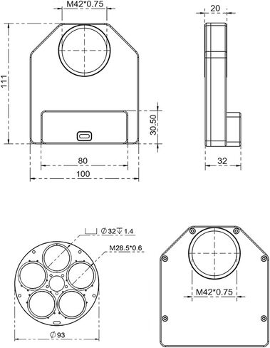 iEFW-15 5-Position Electronic Filter Wheel for 1.25" Filters in Saudi Arabia