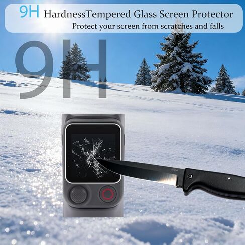 PCTC 3 Pack Screen Protector for DJI Osmo Mobile 8 Pro Accessories | 9H Hardness Tempered Glass, Anti-Scratch, Bubble-Free, HD Clear, Anti-Fingerprint in Kuwait