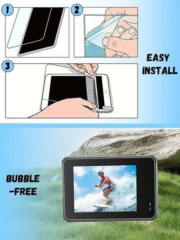 [2+2+2 Pack] for AKASO Brave 7 Action Camera Hydrogel Film Screen Protector. Self-Healing Anti-Scratch Bubble Free Easy Installation. in Kuwait