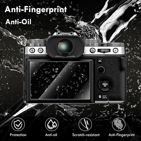 Rieibi (3 Packs) Screen Protector for Fuji XT5 X-T5, 0.25mm Fujifilm XT5 X-T5 Camera Tempered Glass Film for Fuji XT5 Accessories in Kuwait
