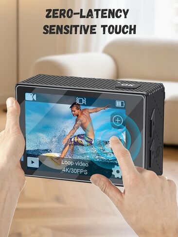 [2 Pack+2 Pack] for AKASO Brave 4 Pro Camera Cameras Hydrogel Film Screen Protector. Self-Healing Anti-Scratch Bubble Free Easy Installation. in Kuwait