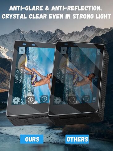 [2 Pack+2 Pack] for AKASO Brave 4 Pro Camera Cameras Hydrogel Film Screen Protector. Self-Healing Anti-Scratch Bubble Free Easy Installation. in Kuwait
