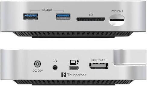 Blackjet MiniRaiden Thunderbolt 5 Dock for Mac mini M4 / M4 Pro – 80Gbps Docking Station with M.2 NVMe SSD (Up to 6000MB/s), microSD, SD UHS-II, USB-A 10Gbps, DisplayPort 2.1, Audio Jack in Kuwait