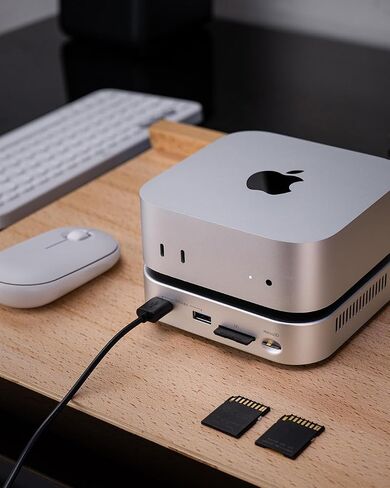 Blackjet MiniRaiden Thunderbolt 5 Dock for Mac mini M4 / M4 Pro – 80Gbps Docking Station with M.2 NVMe SSD (Up to 6000MB/s), microSD, SD UHS-II, USB-A 10Gbps, DisplayPort 2.1, Audio Jack in Kuwait
