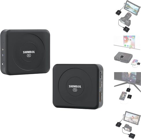 SHIMBOL TP Nano Wireless Video Transmission System Transmitter&Receiver for Phones and Cameras, 2000mAh Built-in Battery FHD Video 150m with 60ms Ultra-Low Latency (Black) in Saudi Arabia
