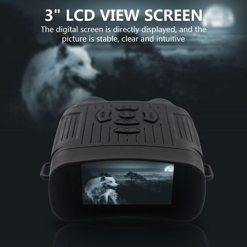 Digital Night Vision Binoculars, 36MP & 2.7K Night Vision Goggles with 850nm Infrared Illuminator, 10X Zoom, 3" HD Screen, Rechargeable Night Vision Device for Hunting & Camping in Kuwait