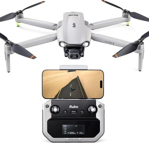 Ruko F11PRO 2 Drone with 6K Camera for Adults, 4K/30fps Video, Ideal Gift | 3-Axis Gimbal Stabilizer, 2 Batteries for 70-Min Flight Time, Long-Range Transmission, Auto Return & Beginner-Friendly in Kuwait