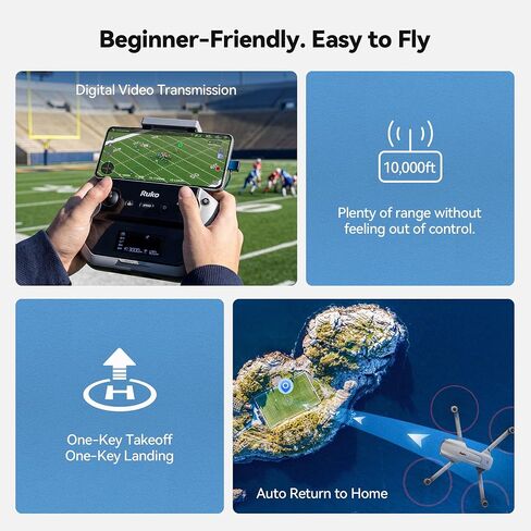 Ruko F11PRO 2 Drone with 6K Camera for Adults, 4K/30fps Video, Ideal Gift | 3-Axis Gimbal Stabilizer, 2 Batteries for 70-Min Flight Time, Long-Range Transmission, Auto Return & Beginner-Friendly in Kuwait