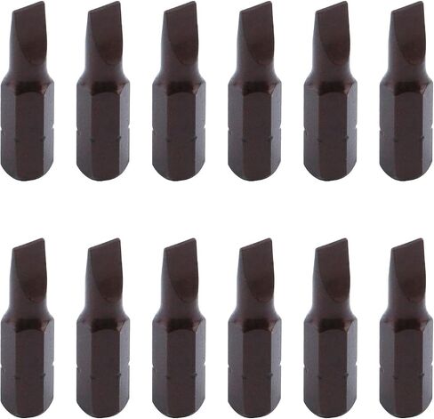 Antrader 1" Long 1/4" Hex Shank 5mm Magnetic Slotted Tip Screwdriver Bits | 12Pcs Flat Screwdriver Bits For Daily Repair Work,S2 High-Strength Steel, Wear-Resistant & Long Service Life in Kuwait