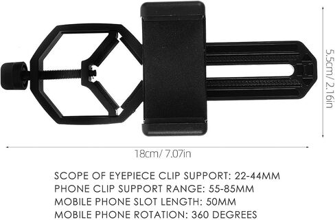 MERRYHAPY Portable Material 360 Rotation Plastic Degree Photography, Telescope Holder Clip for Compatible 61-93mm and 22-44mm Phone Smartphone Phones Eyepieces, for Outdoor and Camping Use in Kuwait