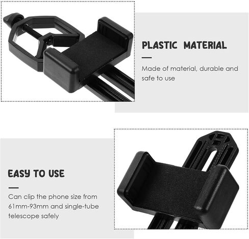 MERRYHAPY Portable Material 360 Rotation Plastic Degree Photography, Telescope Holder Clip for Compatible 61-93mm and 22-44mm Phone Smartphone Phones Eyepieces, for Outdoor and Camping Use in Kuwait