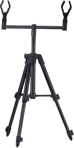 CHICIRIS Fishing Rod Tripod, Adjustable Height 26-62cm Aluminum Alloy Folding Fishing Pole Holder with Non Slip Base, for Sea and Ground in Kuwait