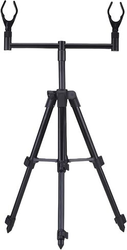 CHICIRIS Fishing Rod Tripod, Adjustable Height 26-62cm Aluminum Alloy Folding Fishing Pole Holder with Non Slip Base, for Sea and Ground in Kuwait