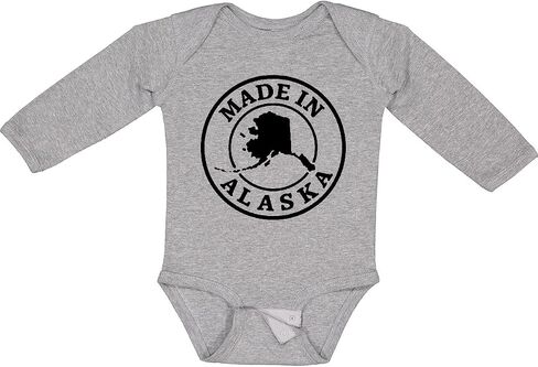 inktastic Made in Alaska - Black Long Sleeve Creeper in Kuwait