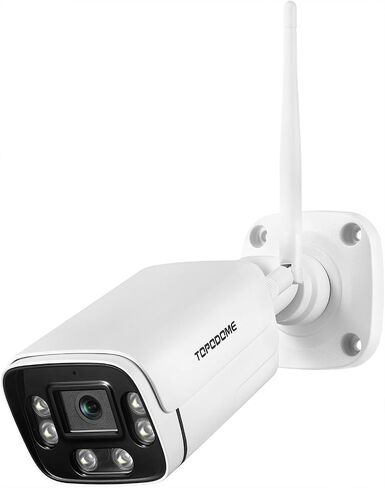 J10A ONVIF Bullet Outdoor WiFi Security Camera Black | 1080P, RTSP, Human Detection, Two-Way Audio, Siren Alarm, SD Card, Network Port, Night Vision, IP66, Metal Case in Kuwait