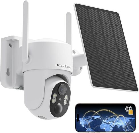 No WIFI Security Camera No Internet Needed, 2Packs, 2K Color Night Vision | 4G LTE Cellular Security Camera Outdoor Wireless Solar, PIR Motion Detection, Phone Alerts, Two Way Talk, IP66 in Kuwait