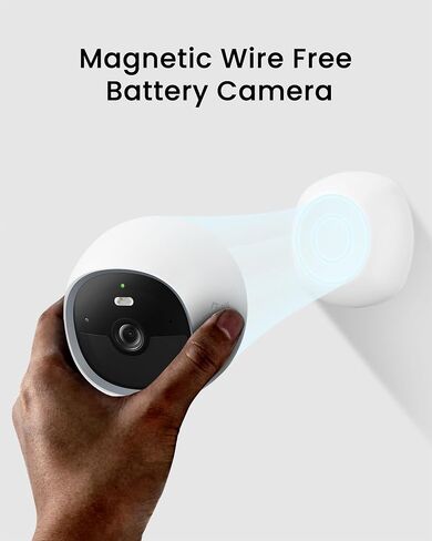 youkey S320 Magnetic Wire-Free Camera 2.5K QHD Security Camera with Dual Band WiFi 6, Built-in 8GB Storage, Color Night Vision, AI Human Pet Detection, IP65, No Monthly Fees (Renewed) in Kuwait