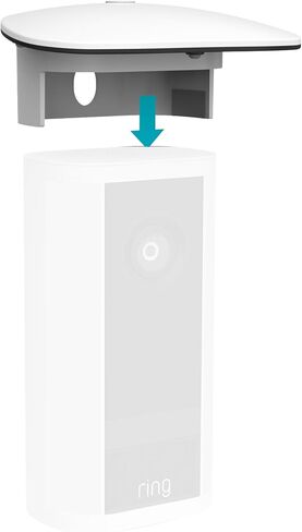 Sun Shade Rain Cover Compatible with Ring Spotlight Cam Pro, Plug-in (2nd Gen), Weatherproof Protective Camera Cover, White in Kuwait
