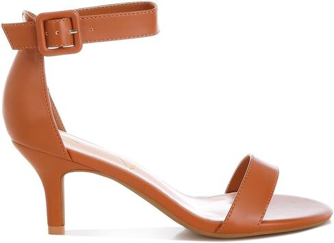 London Rag Feruda Faux Leather Kitten Heel Sandals in Kuwait