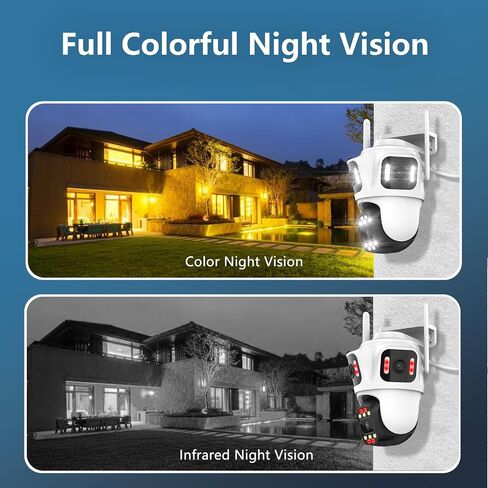 3 In 1 Outdoor Indoor Camera, 3MP Wired Pan/Tilt Security Wi-Fi Camera | 32GB Local Storage, Free AI Detection, Motion Tracking, 360°View, Color Night Vision, 2 Way Audio, No Subscription in Kuwait