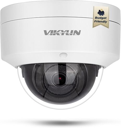 VIKYLIN 8MP PoE IP Camera Outdoor, 4K PoE Security Turret Camera with Human/Vehicle Detection, 2.8mm Lens, 98ft EXIR 2.0 Night Vision,4K@20fps,Built-in Mic,512GB Card Slot, Blue Iris, NDAA Compliant in Saudi Arabia