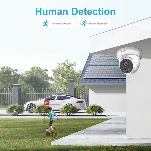 Anpviz 2-Pack 5MP PoE IP Camera, Turret Security IP Camera Outdoor Wired | Smart Color Night Vision, AI Human Motion Detection, Built-in Mic, NDAA, Requires NVR, NOT Work Independently in Kuwait