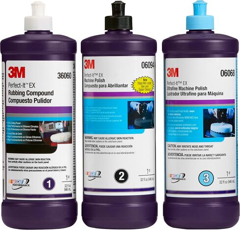 3M Perfect-It Paint Finishing Pad Kit, 30045, 4 in, Single Sided | 6 Pads, Use with Perfect-it compounds and polishes in Kuwait