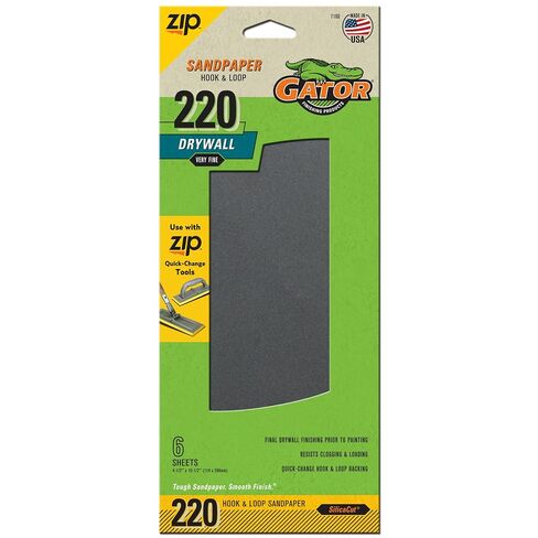 Gator Drywall Sanding Sheet Sandpaper, 120 Grit | Drywall sanding sheets, 120 Grit. Durable aluminum-oxide sheets for walls & joint compound; smooth even finish, long-lasting. in Kuwait