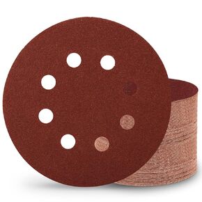 5 Inch Sanding Discs 100Grit Hook and Loop Sandpaper 100 PCS | Adhesive Sand Paper for Random Orbital Sander in Kuwait