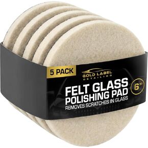 Glass Polishing Pad Discs for Use with Cerium Oxide 5 Pack | 3", 5" and 6" | Remove Scratches and Scuffs in Windshields, Windows, Table Tops and More (3") in Kuwait