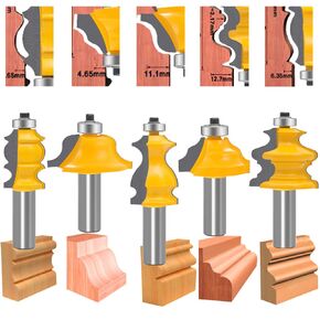 TAIWAIN 1/4-Inch Shank 43 Pack Router Bits Flooring Router Bit Set, Wood Milling Cutter, Woodworking Miter Carbide CNC Router Bits Sets Cutting Tool for Cabinet Doors, Tables(43) in Saudi Arabia