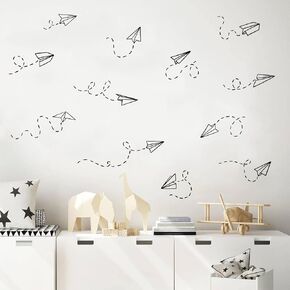 Papper Airplane Wall Stickers, Airplan Wallpaper for Boys' Room Decor Perfect Airplane Cutouts for Bulletin Boards and Playrooms in Kuwait