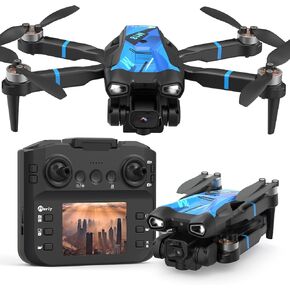 M18LCD Drone with 4K Camera for Adults, Drone with Screen Remote, One Key Start, Brushless Motor, RC Foldable Quadcopter for Beginners, Mini FPV Drone for Adults Gifts in Kuwait