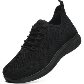 Women's Lightweight Non Slip Walking Sneakers - Breathable Mesh Work Shoes for Standing All Day, Comfortable Nursing Tennis Shoes Black in Kuwait