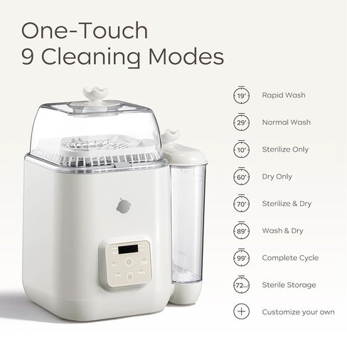Bc Babycare Clarvion Baby Bottle Washer, Sterilizer & Dryer with 72-Hour Hygienic Storage – Deep Clean >99.99% Germs | BPA-Free | Up to 6 Bottles & Pump Parts in Kuwait