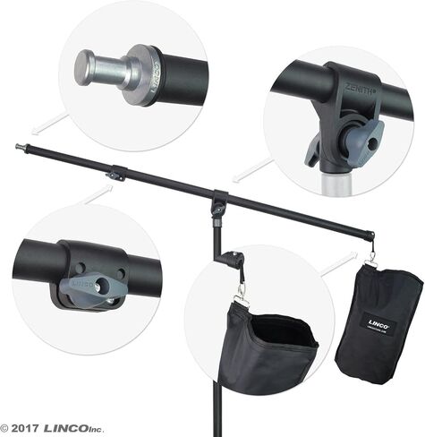 LINCO Lincostore Photography Photo Studio Lighting Kit with Boom Arm Counterweight Bag- 30 Seconds to Storage/Bright AM209 in Kuwait