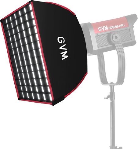 GVM Square Softbox (15.75 x 15.75) with Bowens Mount, Professional Portrait Softbox & Honeycomb Grid Compatible with pro SD200B/300B/300C Video Light and Other Brand Video for Product Shoots in Kuwait