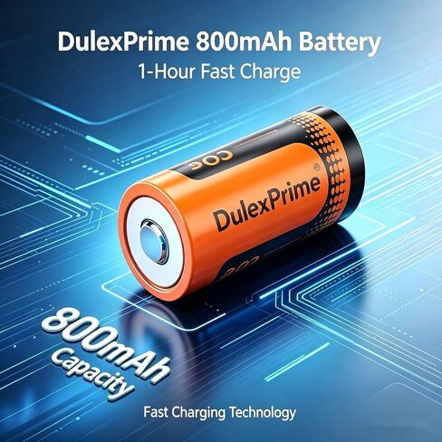 DulexPrime16-Pack ICR17335 NiMH 123A Rechargeable Batteries and Charger for Arlo VMS3130 VMC3030 3200 3330 3430 3530 Cameras, Alarm System, Flashlight in Kuwait